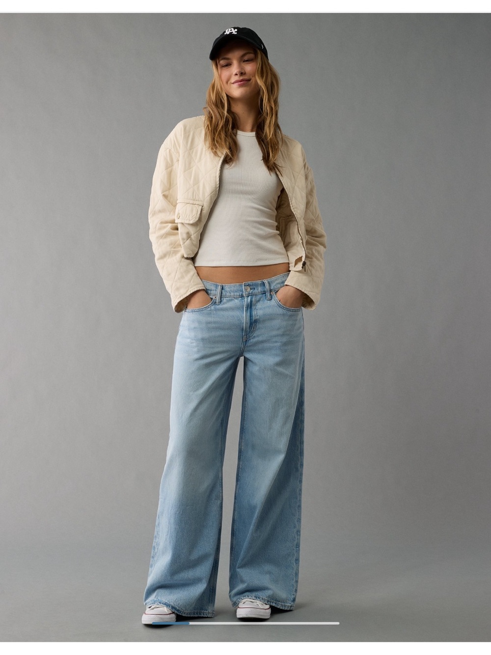 AE Dreamy Drape Low Rise Jeans